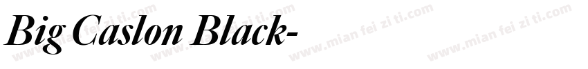 Big Caslon Black字体转换